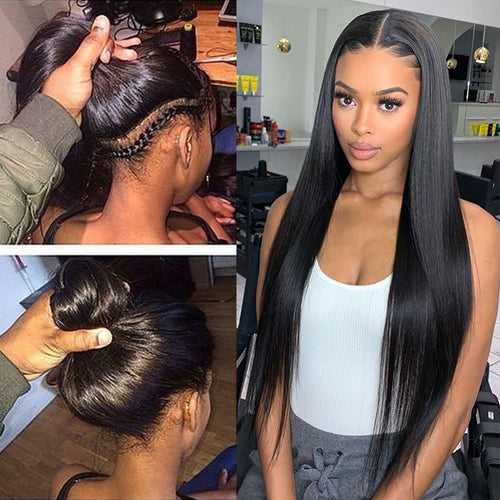 Straight HD Transparent Glueless Full Lace