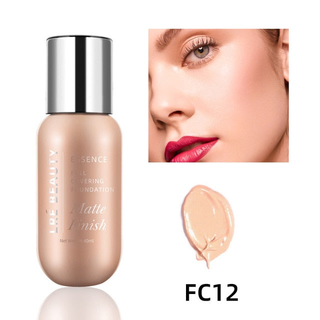 Liquid Face Foundation Makeup Coverage  Natural 40ml Long Lasting 10 colors